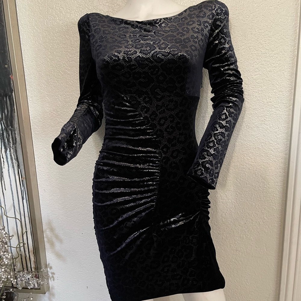 Bebe kardashian Y2K Black Long Sleeve Dress